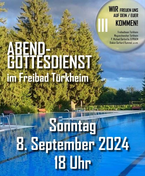 Abend-Gottesdienst Freibad Türkheim am 08.09.2024 um 18 Uhr