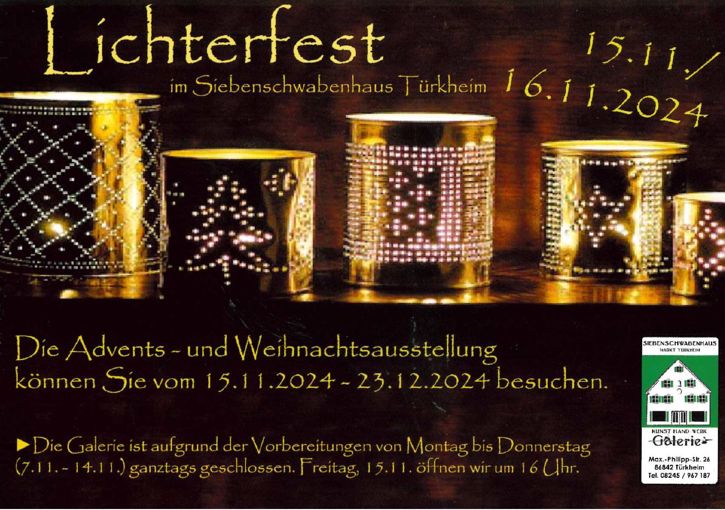 Lichterfest im Siebenschwabenhaus Türkheim 2024